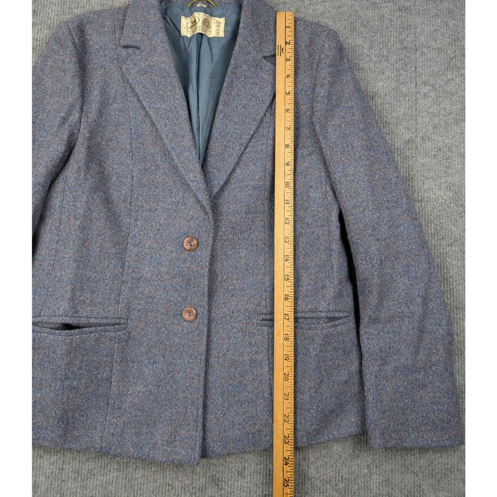 Edinburg Woollen Mill Skirt Suit Set Women 10 3 Piece Vintage Blue Pleated Retro - Picture 3 of 16